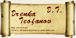 Drenka Teofanov vizit kartica